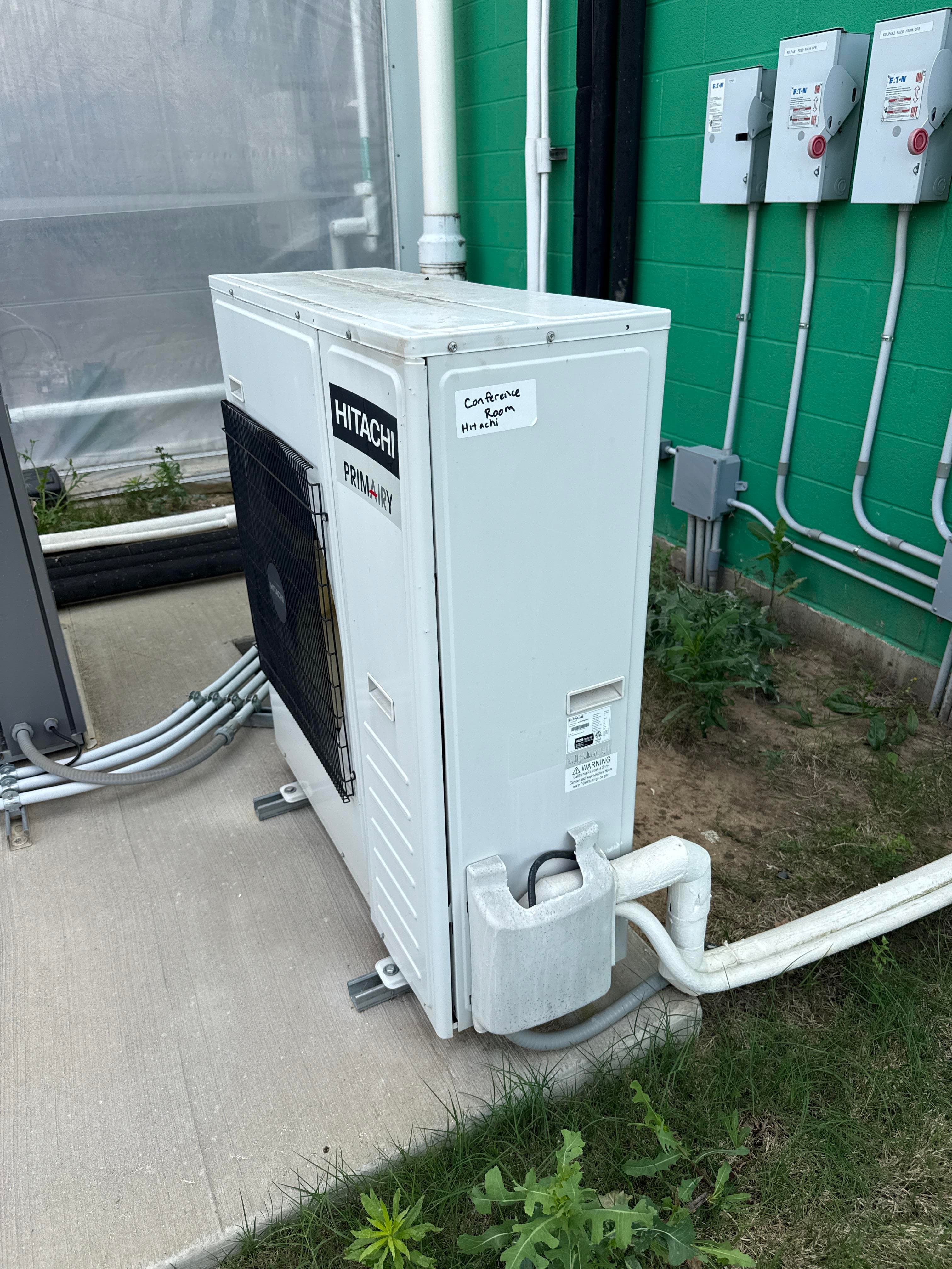 Hitachi 4 Ton Ceiling Cassette Mini Split Heat Pump System with Outdoor Condenser