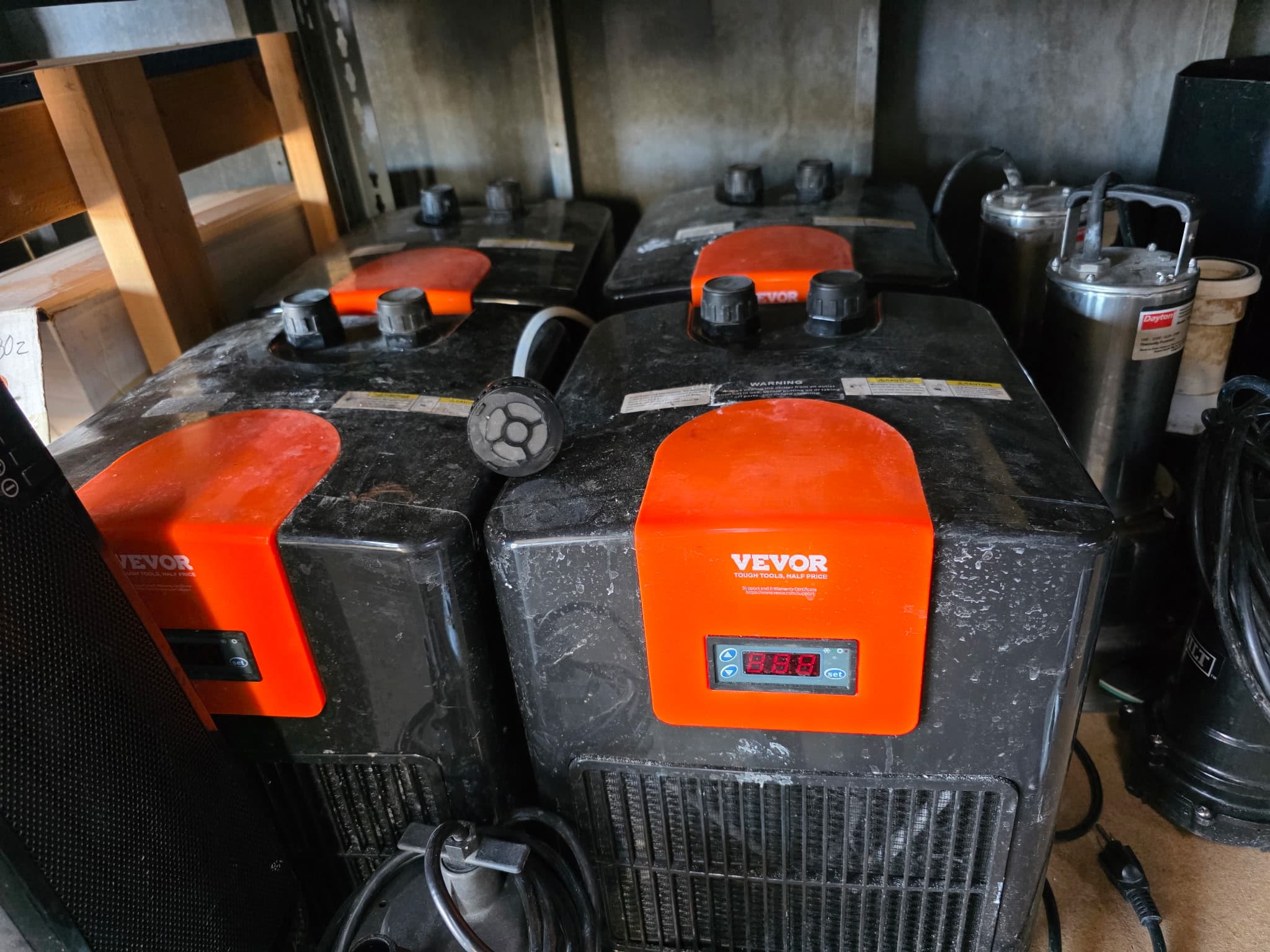 Lot of 3 - VEVOR Pixie CL-600 Aquarium Water Chiller 1/2HP Hydroponics