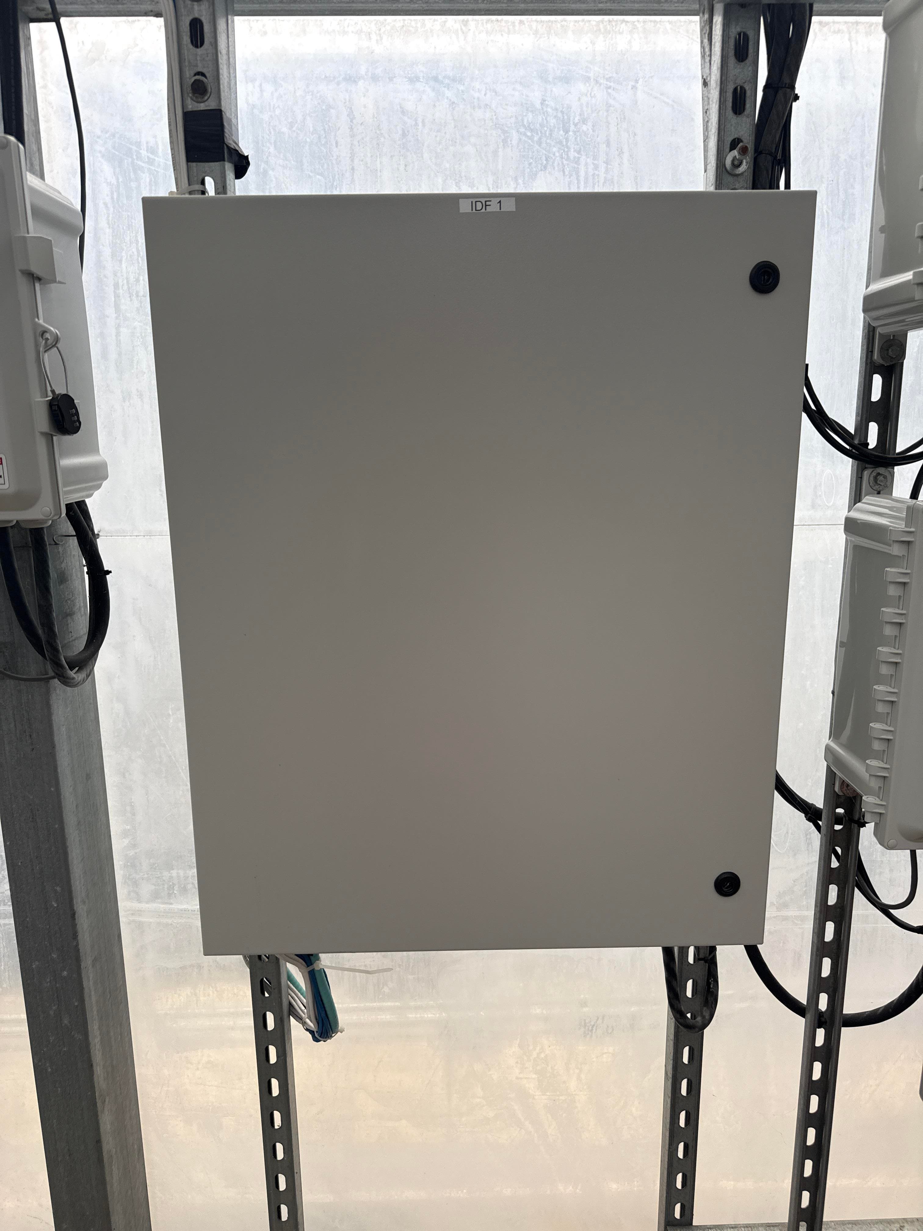 IDF 1 Network Cabinet with Ubiquiti USW Pro 24 PoE Fiber Distribution