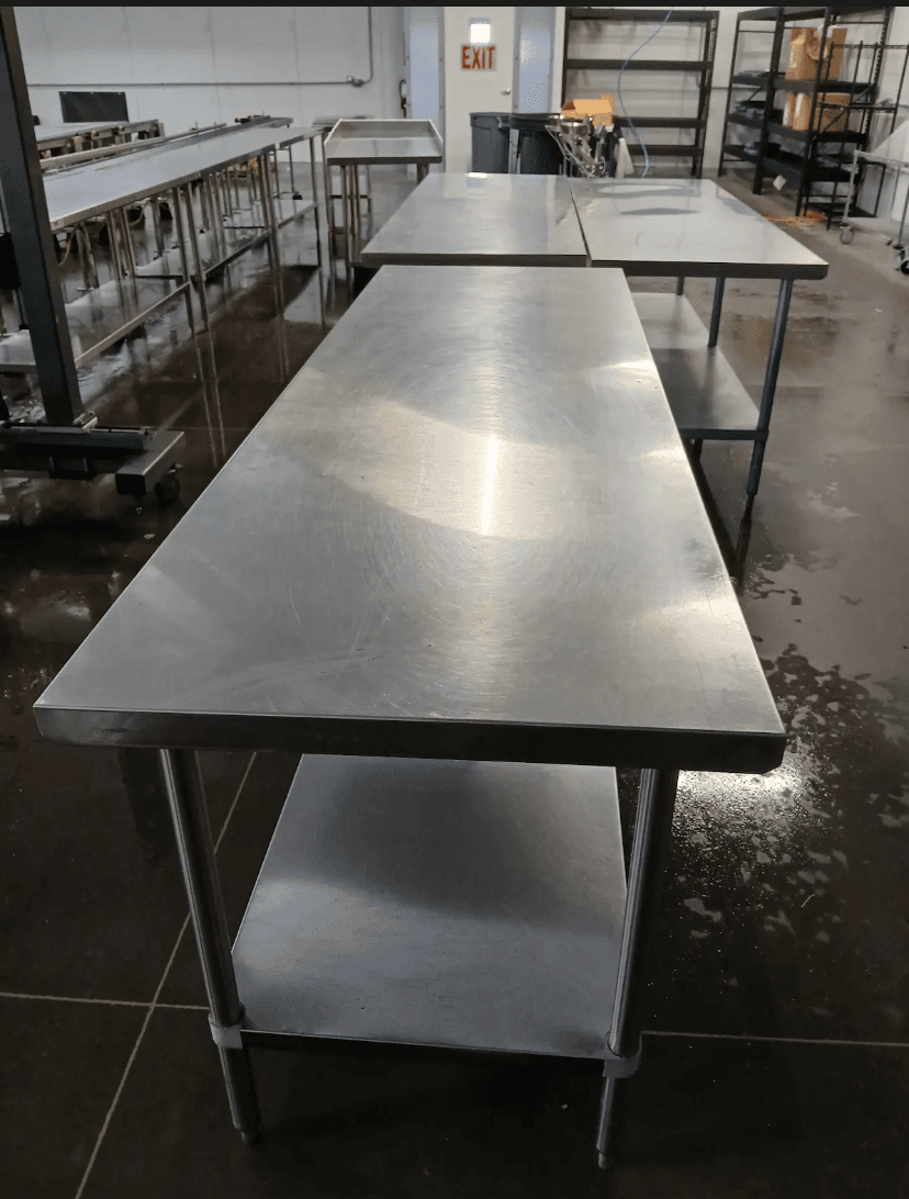 Lot of 7 - Regency 600T8096G Stainless Steel Work Tables (Lot of 7)