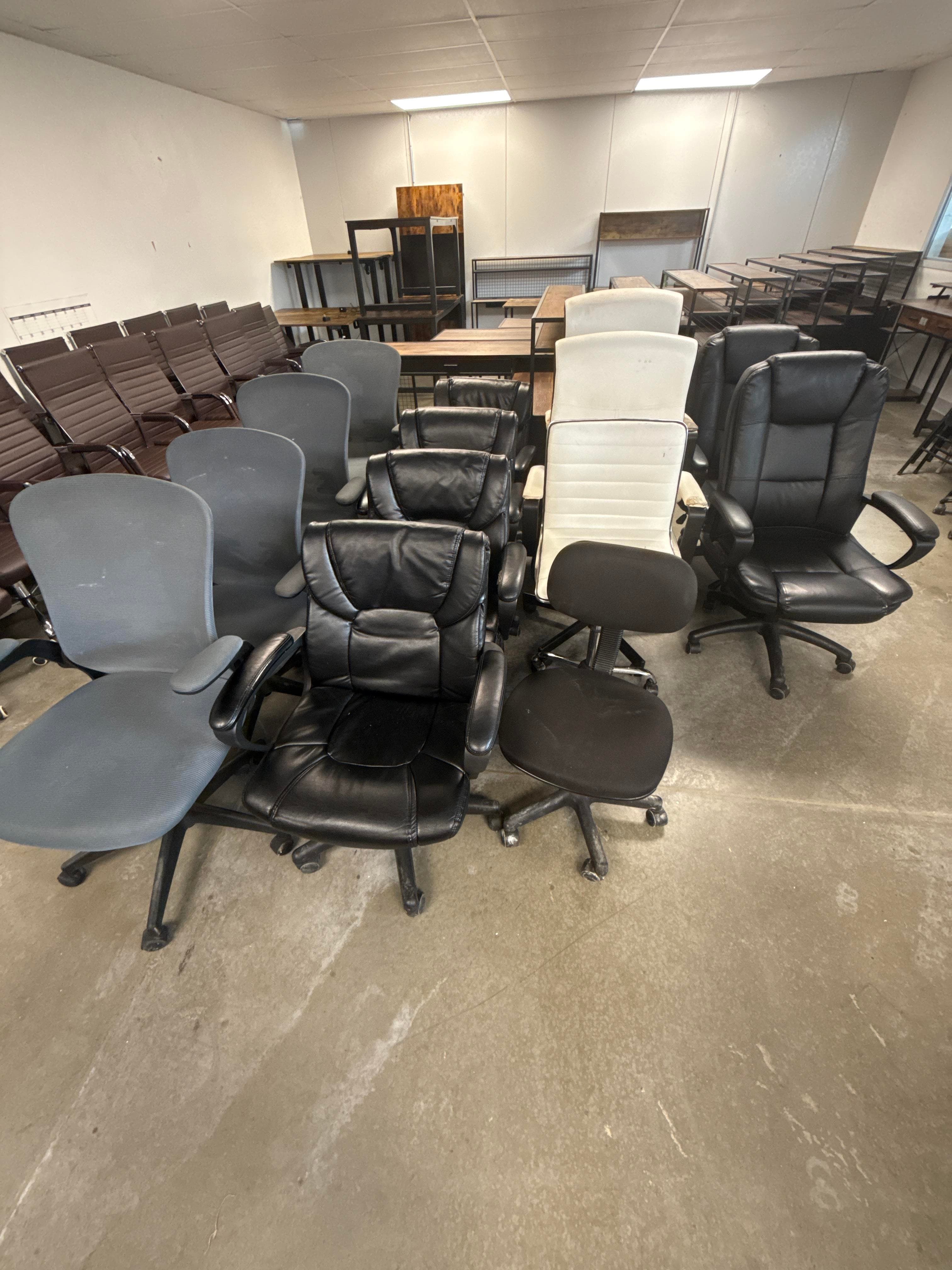 Large Office Chair Lot Executive Task Conference and Stool Chairs