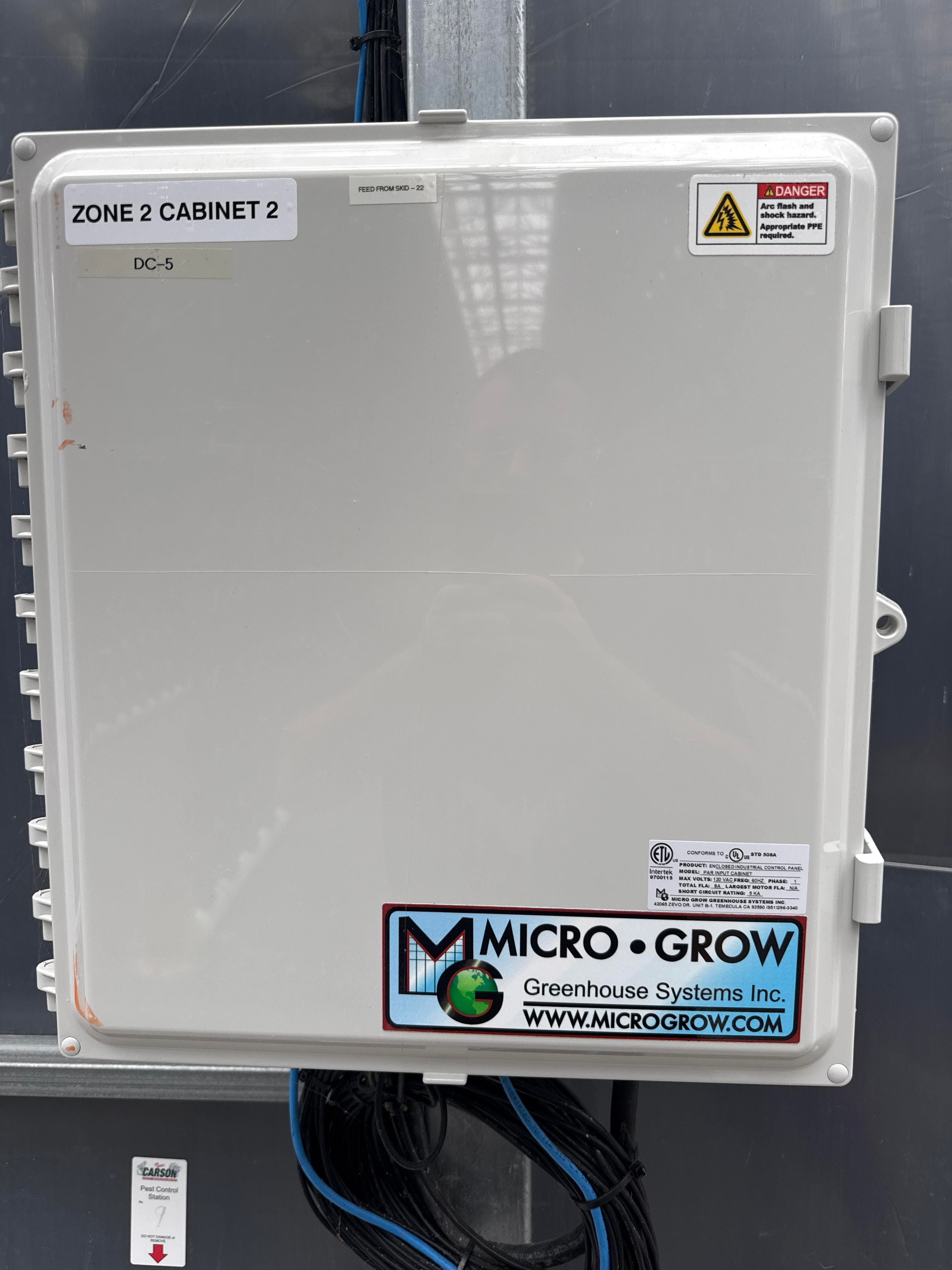 Micro Grow PAR Input Cabinet with Hoogendoorn Module in Stahlin PC1614 Enclosure