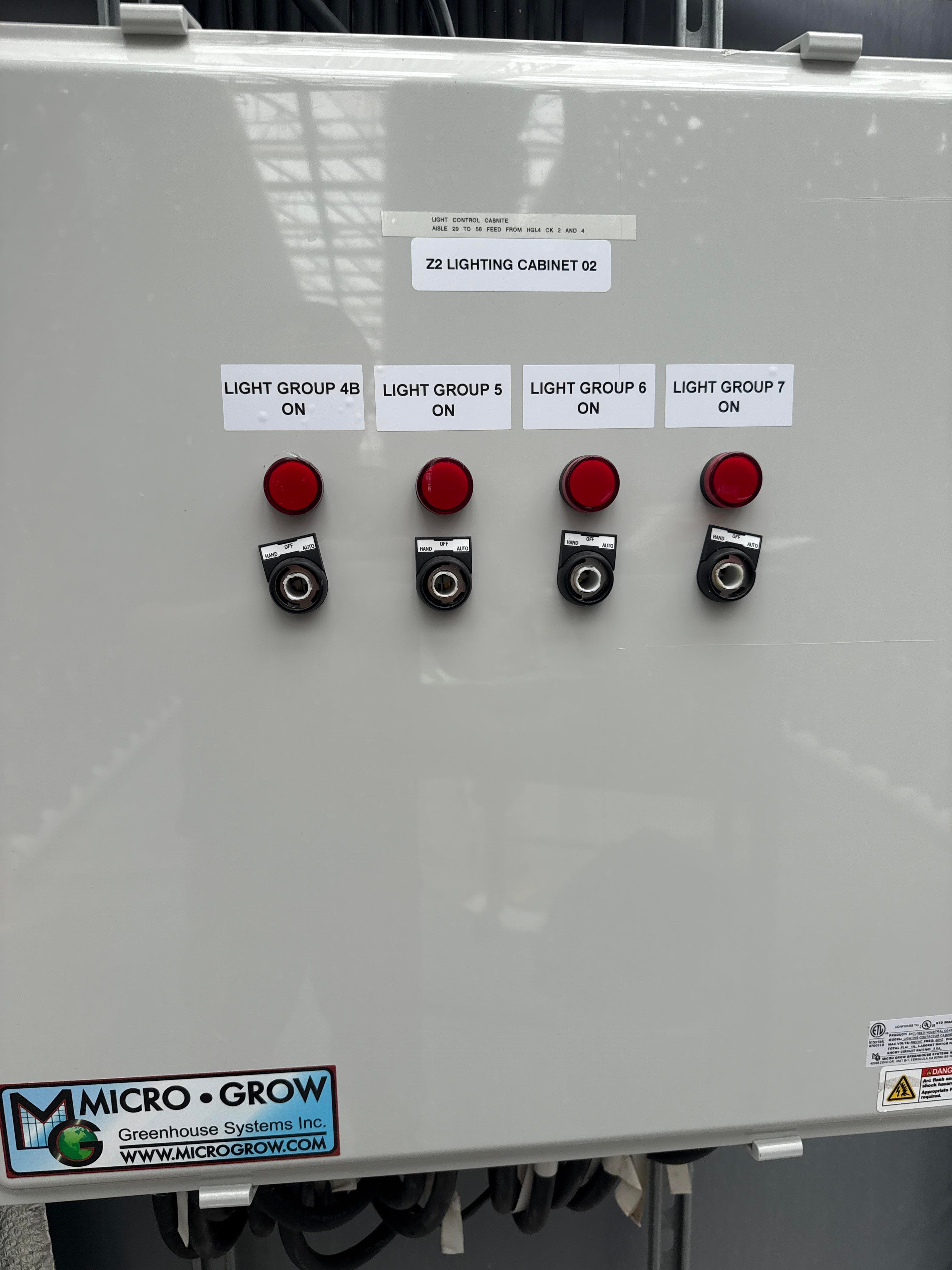 Micro Grow Z2 Lighting Cabinet 02 Greenhouse Lighting Control Panel