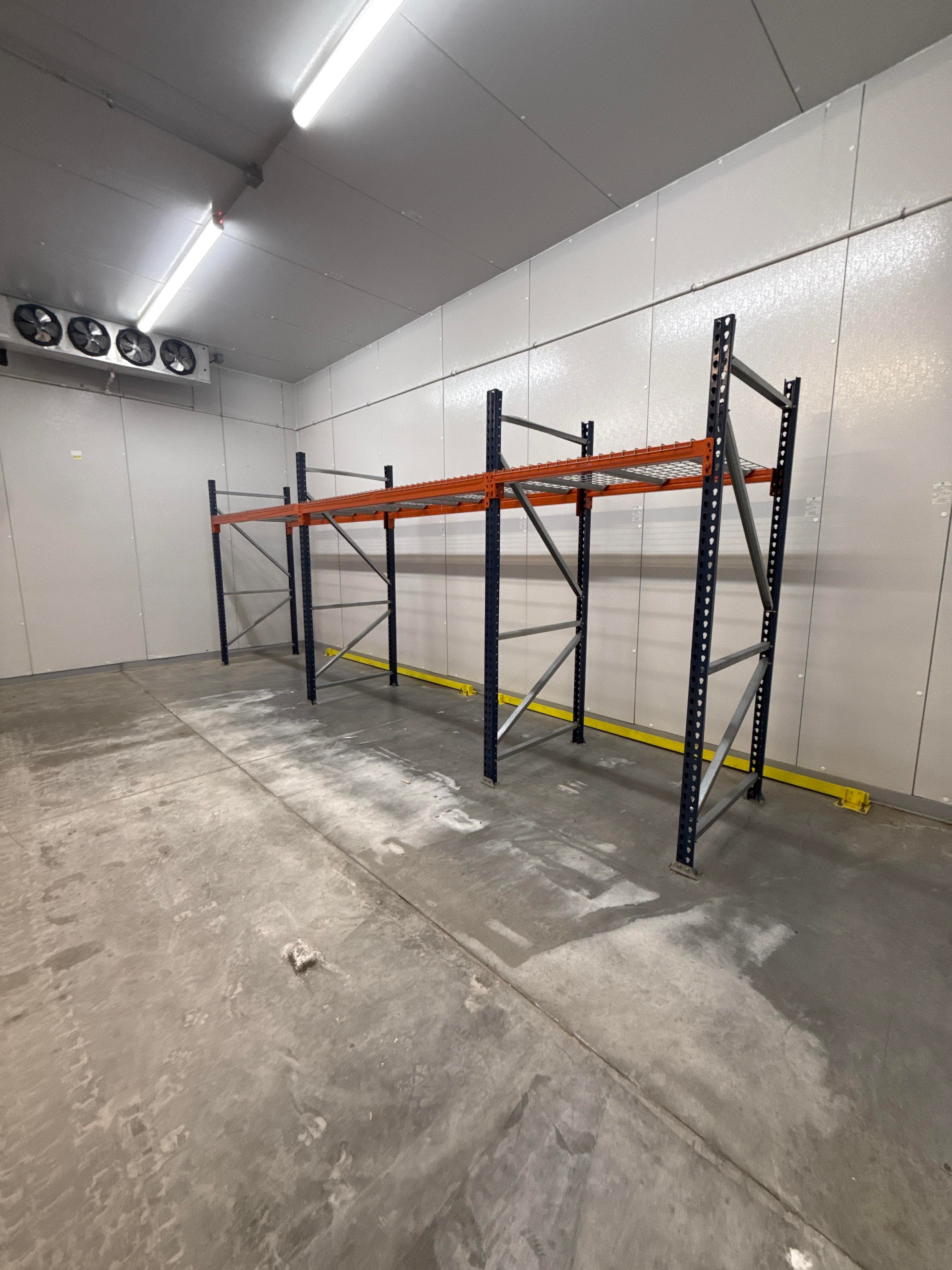 Pallet Racking Systems Lot of 2 Complete Runs with Uprights, Beams and Decking