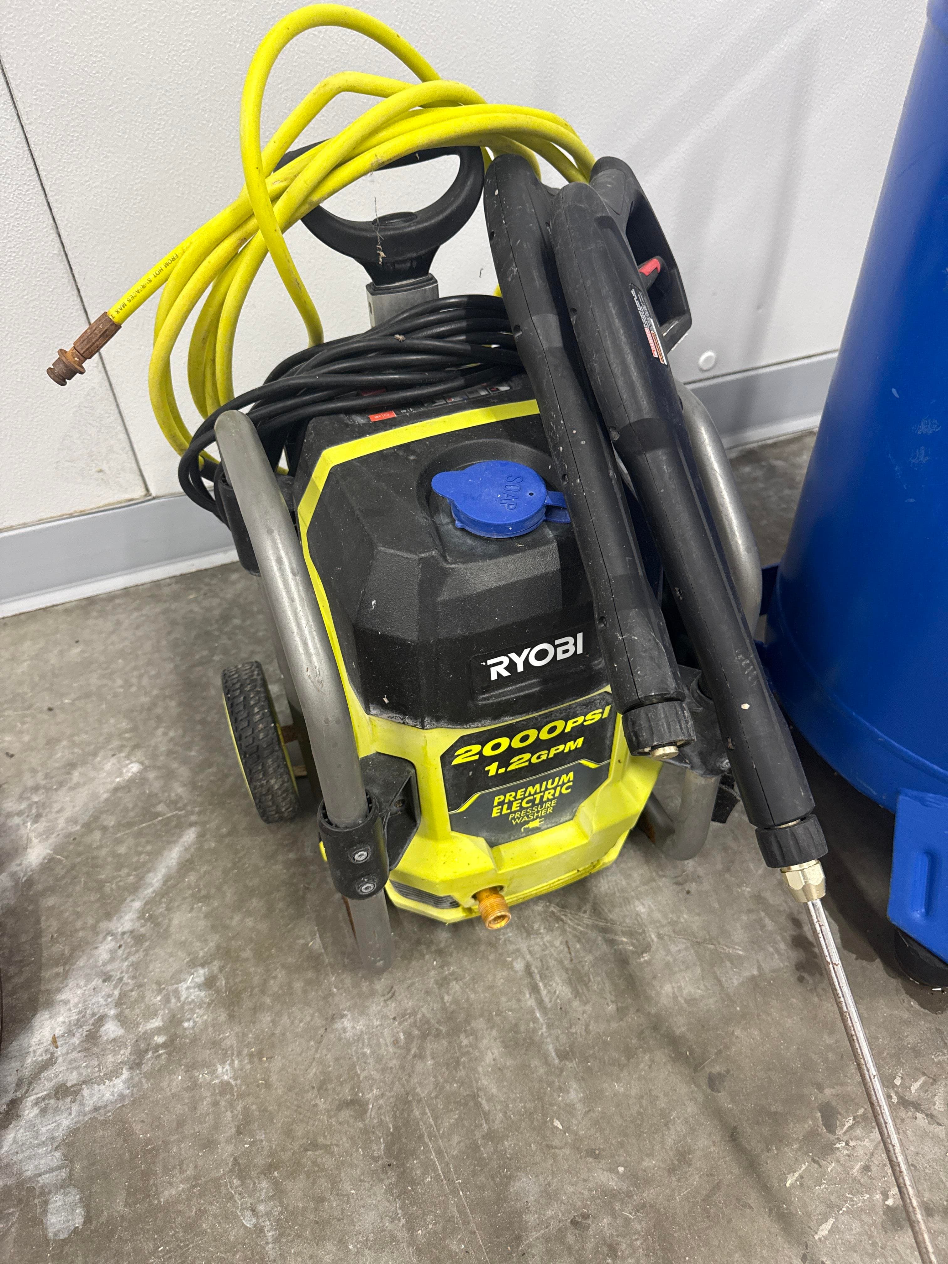 Ryobi 2000 PSI Electric Pressure Washer with Wand and Hose