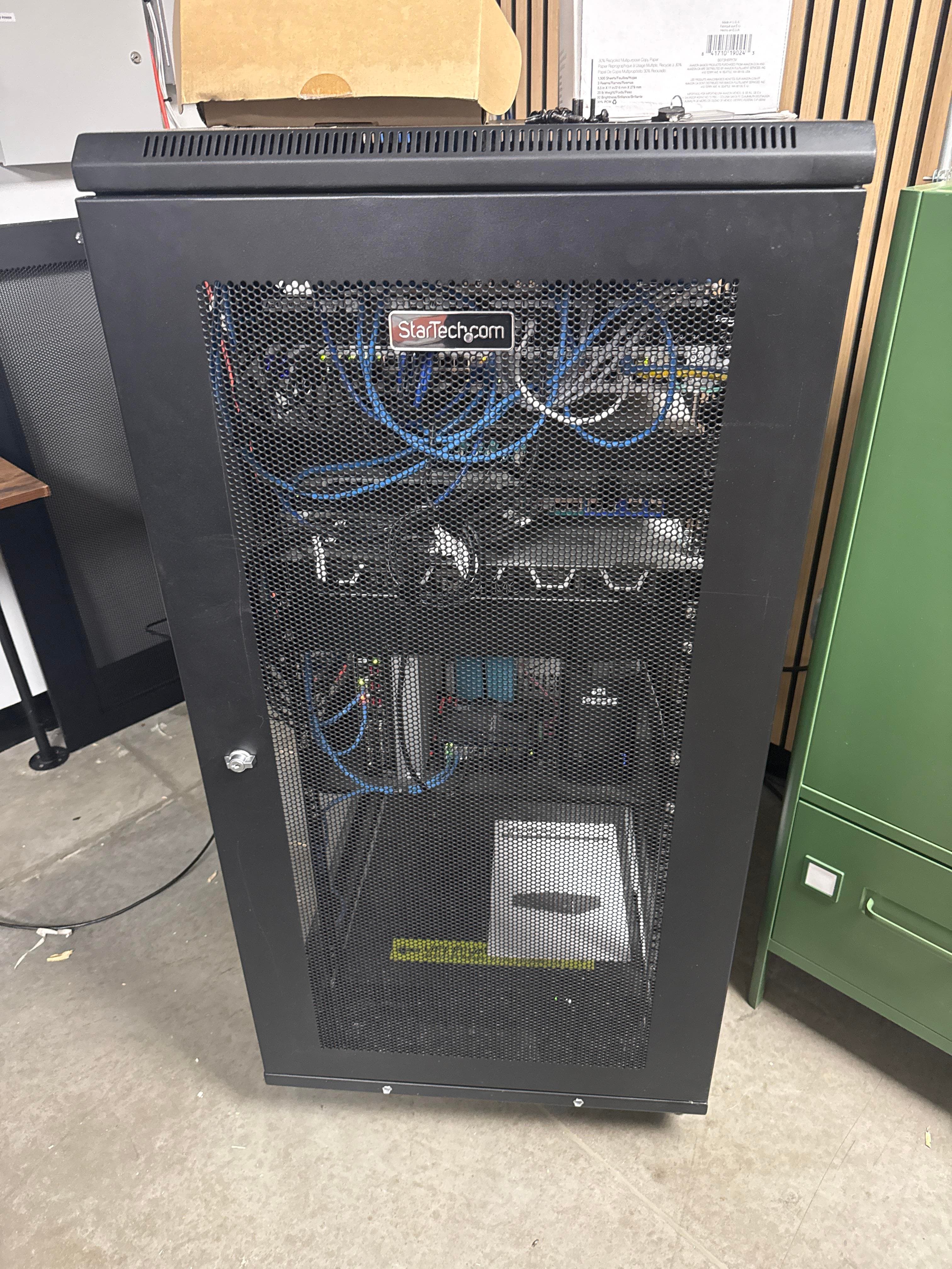 StarTech 24U Rack with Dell EMC R250, UniFi USW Pro, UPS, NAS & Network Gear