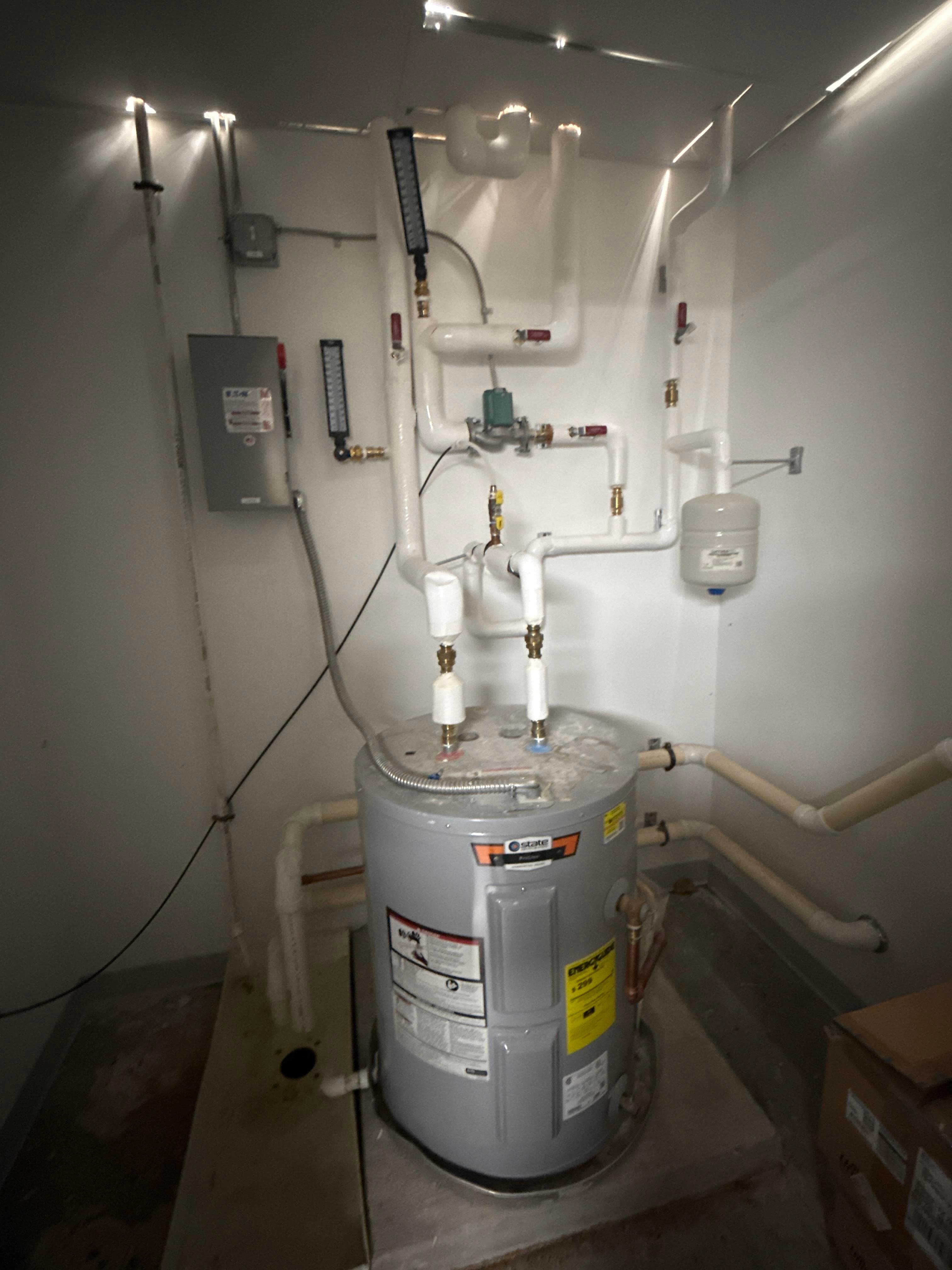 State 30 Gallon Electric Water Heater with Piping Assembly 240V