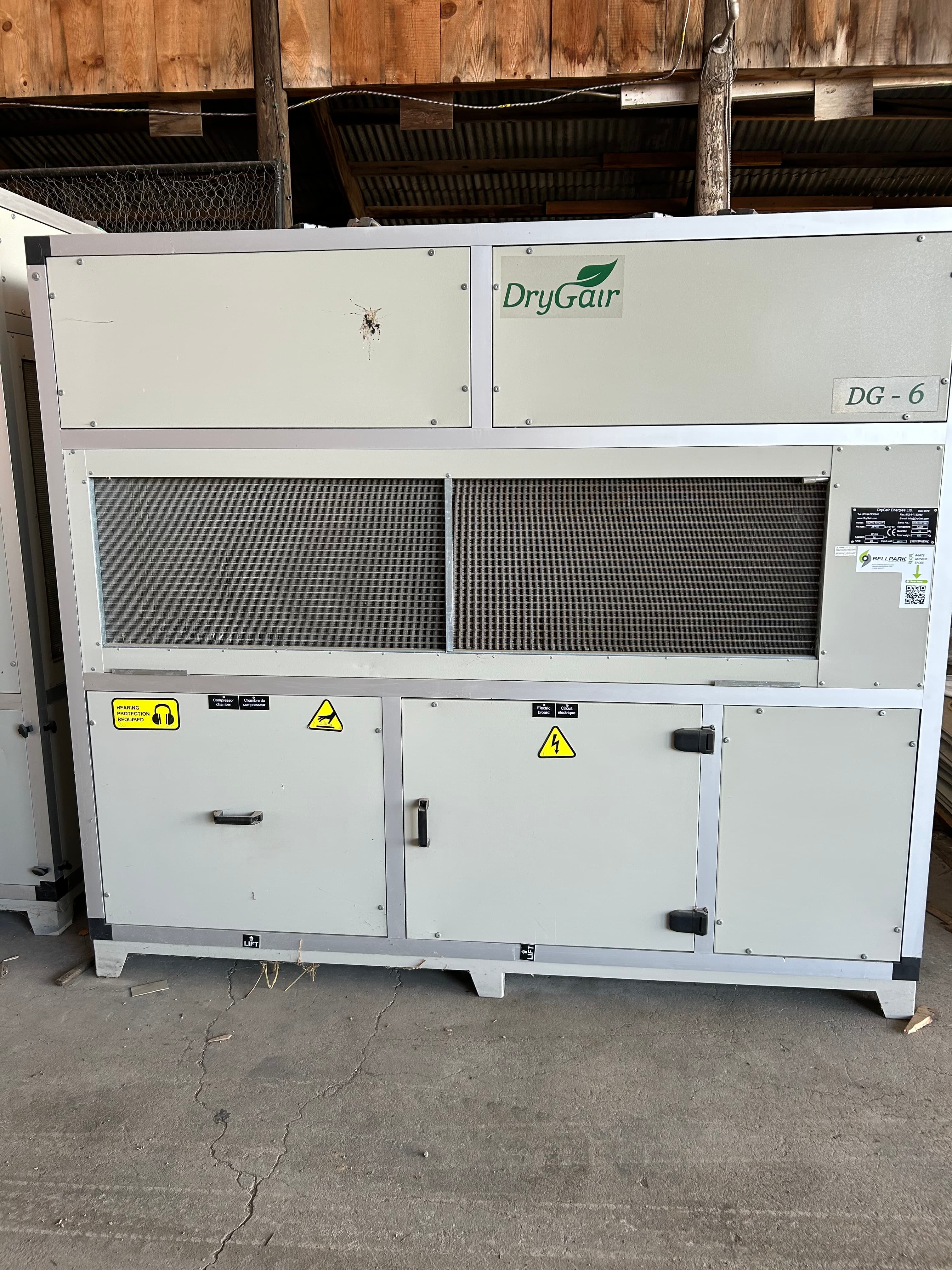 DryGair DG6 Greenhouse Dehumidifier, 6 gallons per hour, about 7,000 CFM, three available