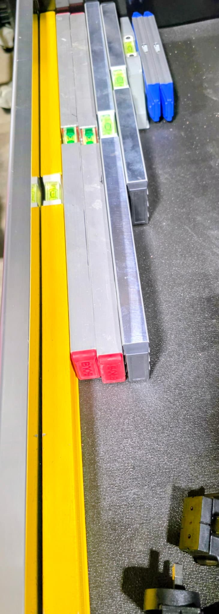 Assorted Professional Spirit Level Set (Approx. 9 Levels), Including Stabila Aluminum Box Beam Levels