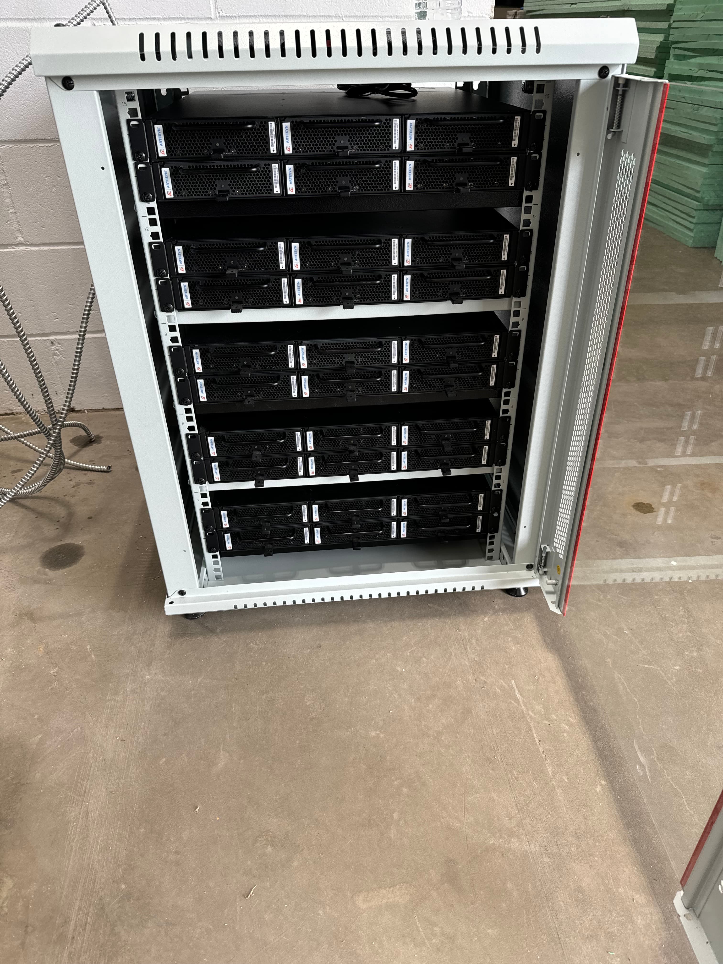 155 Growers Choice CPS 375 LED Grow Lights with 7 LCM12K Shelving Systems