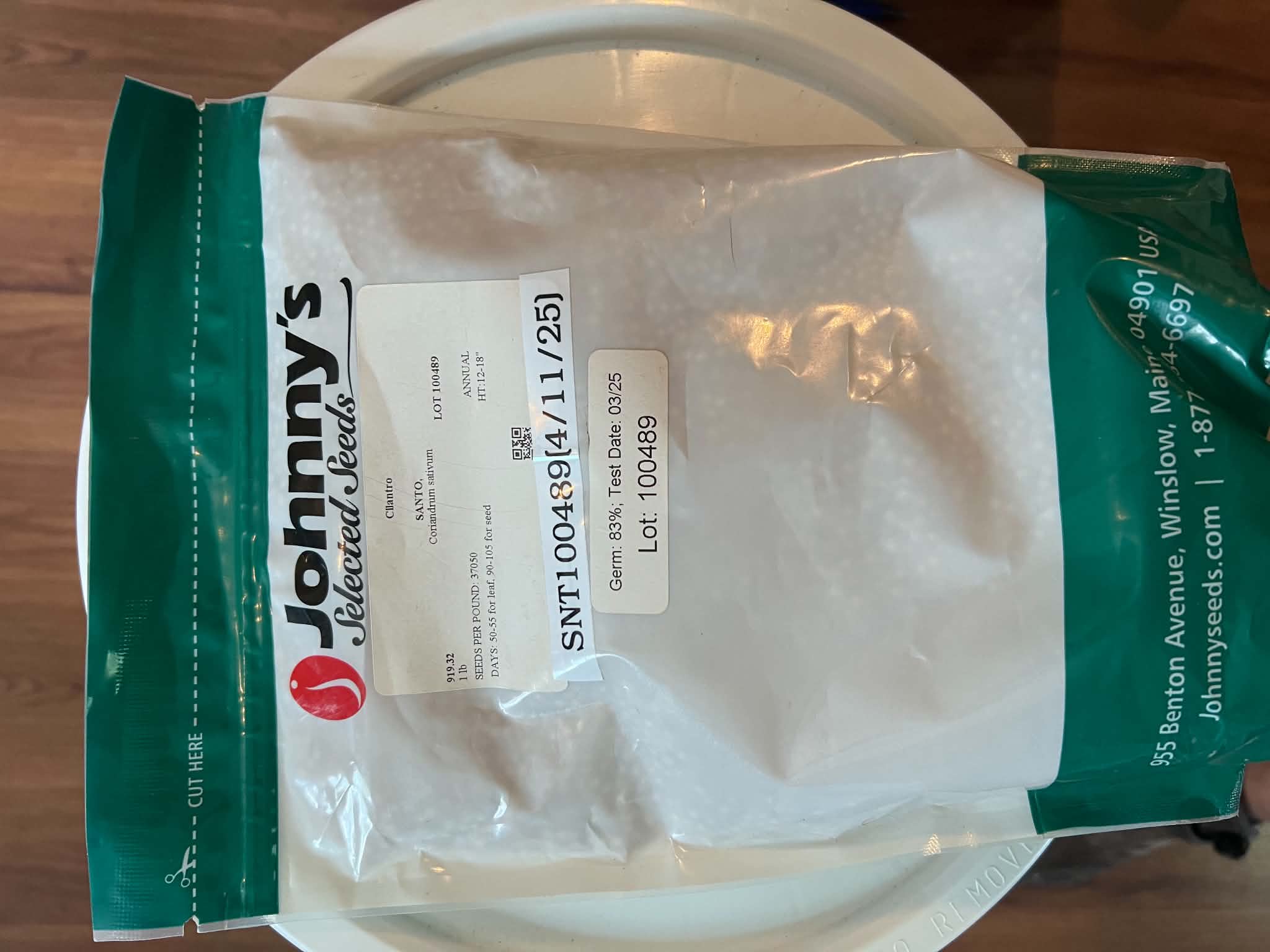 Cilantro, Santo | 1 lb | Lot 100489 | FOB Dallas, TX