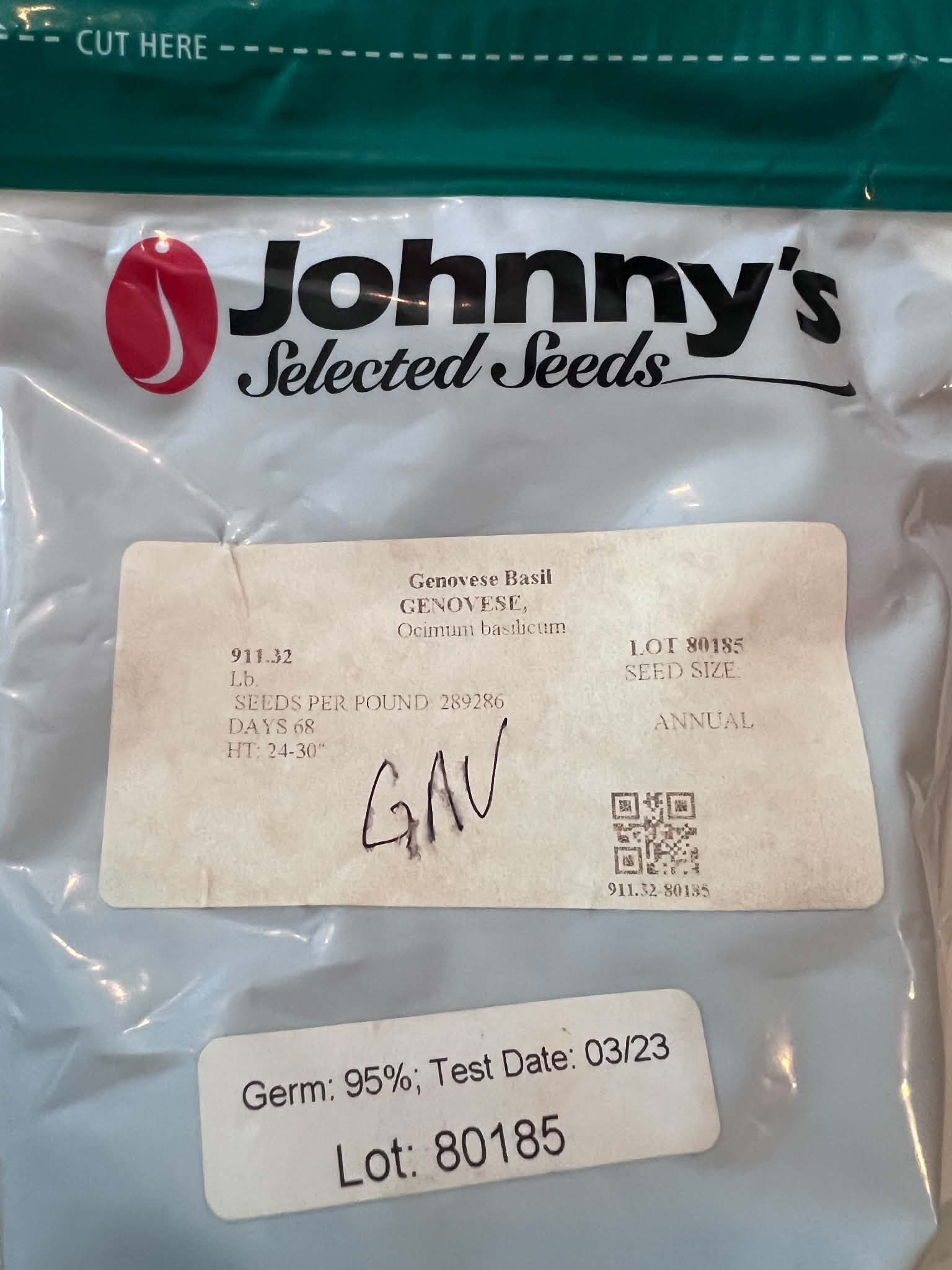 Genovese Basil | 1 lb | Lot 80185 | FOB Dallas, TX