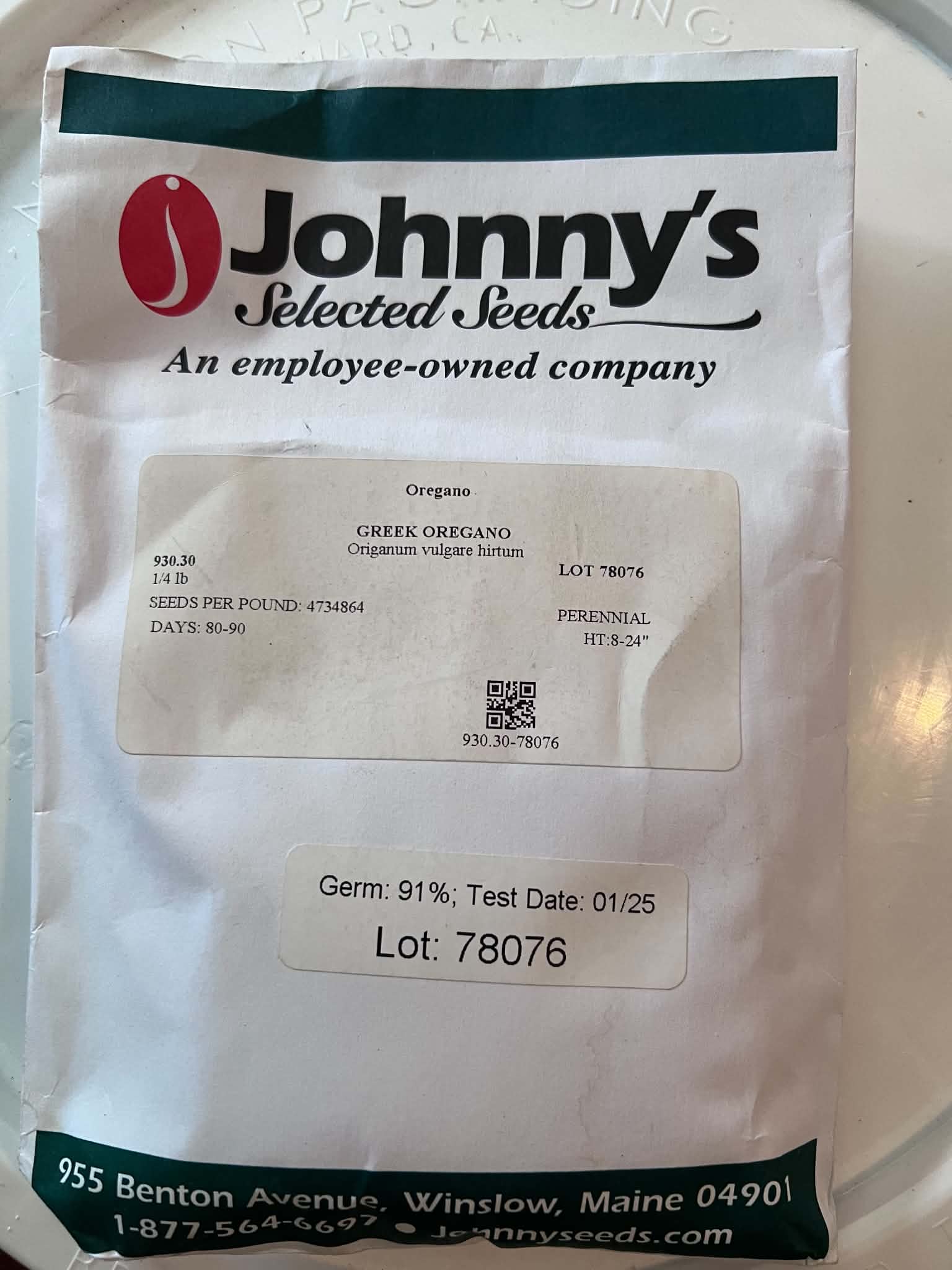 Greek Oregano | 1/4 lb | Lot 78076 | FOB Dallas, TX
