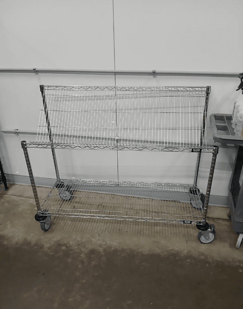Uline Rolling Stainless Steel Rack