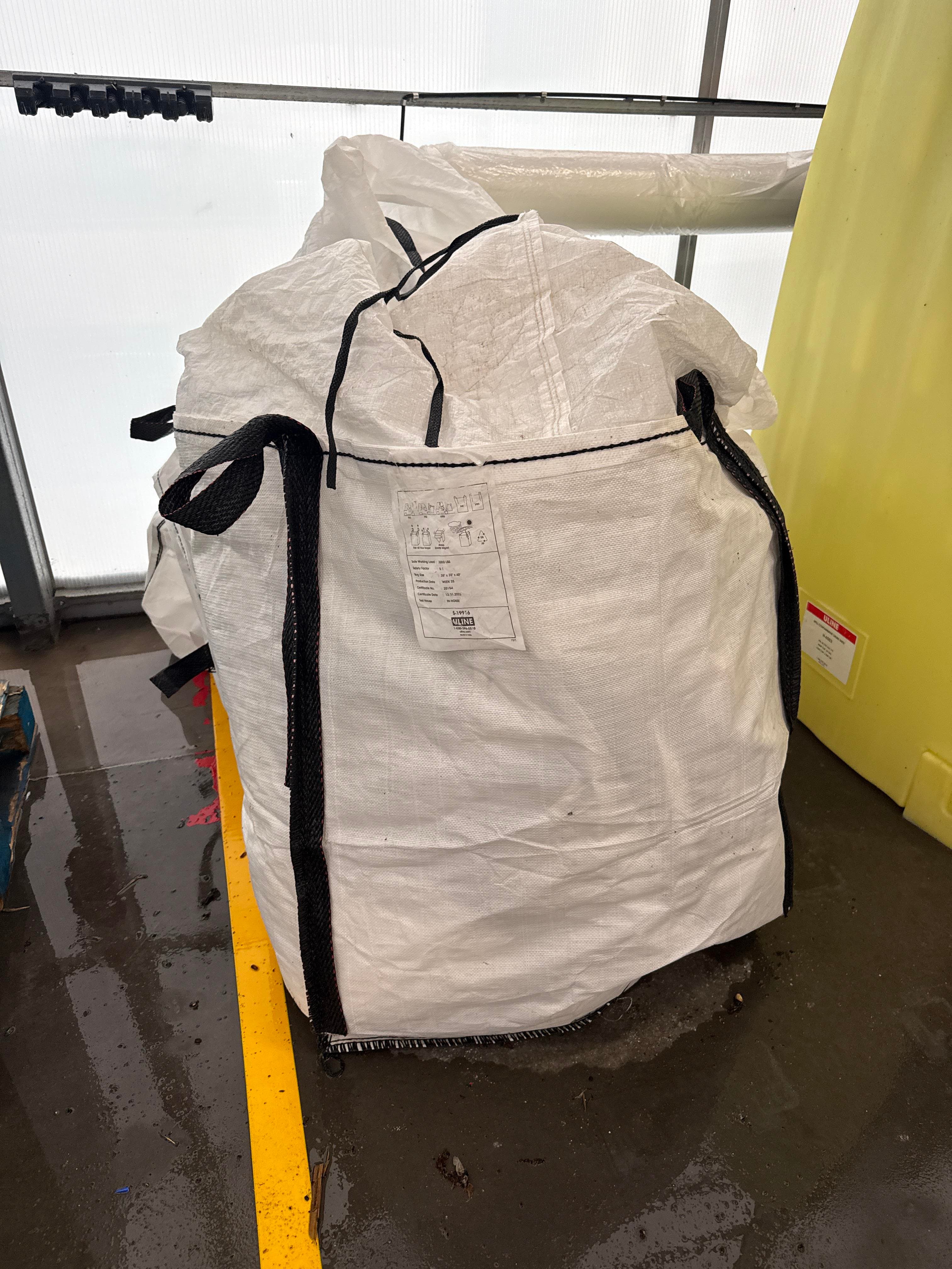 Uline Bulk Super Sack FIBC Tote Bag with Lift Loops