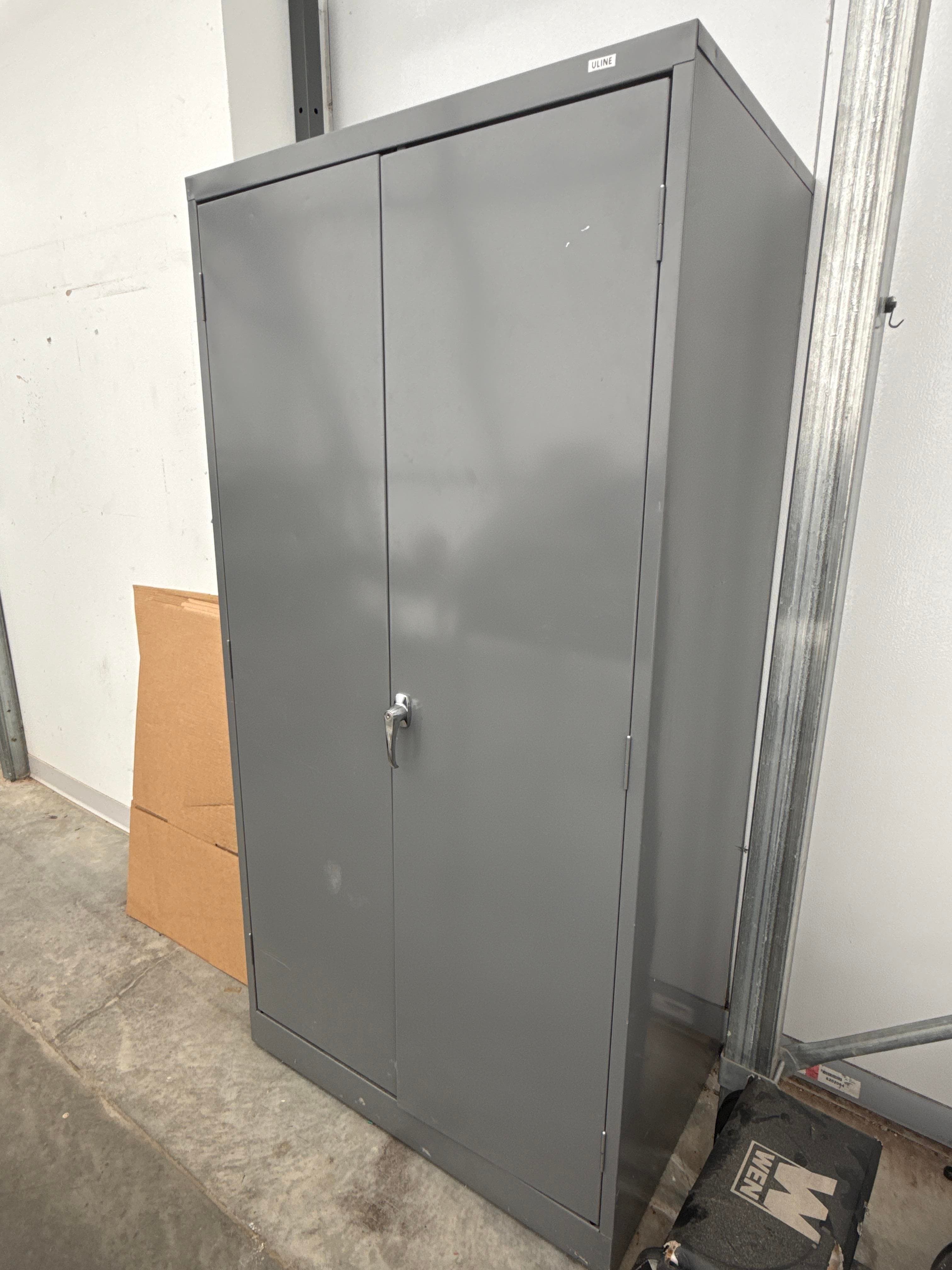 Uline Steel Storage Cabinet with Locking Double Doors