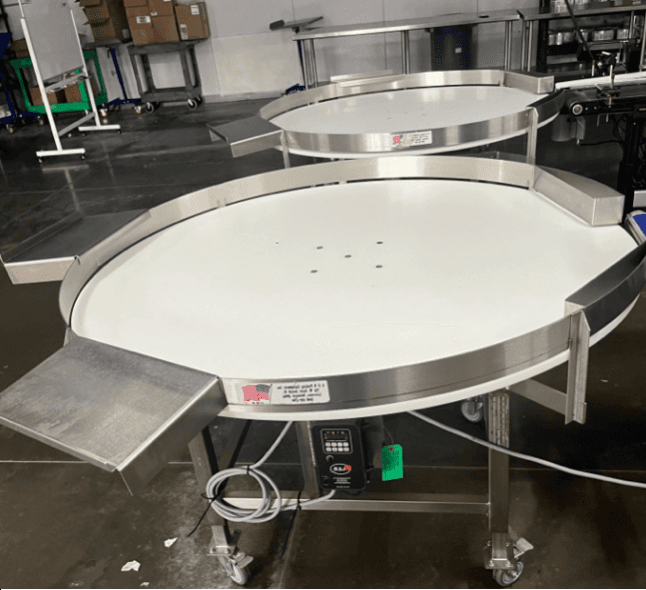 A&B Packing Rotary Accumulation Turn Tables (Set of 2)