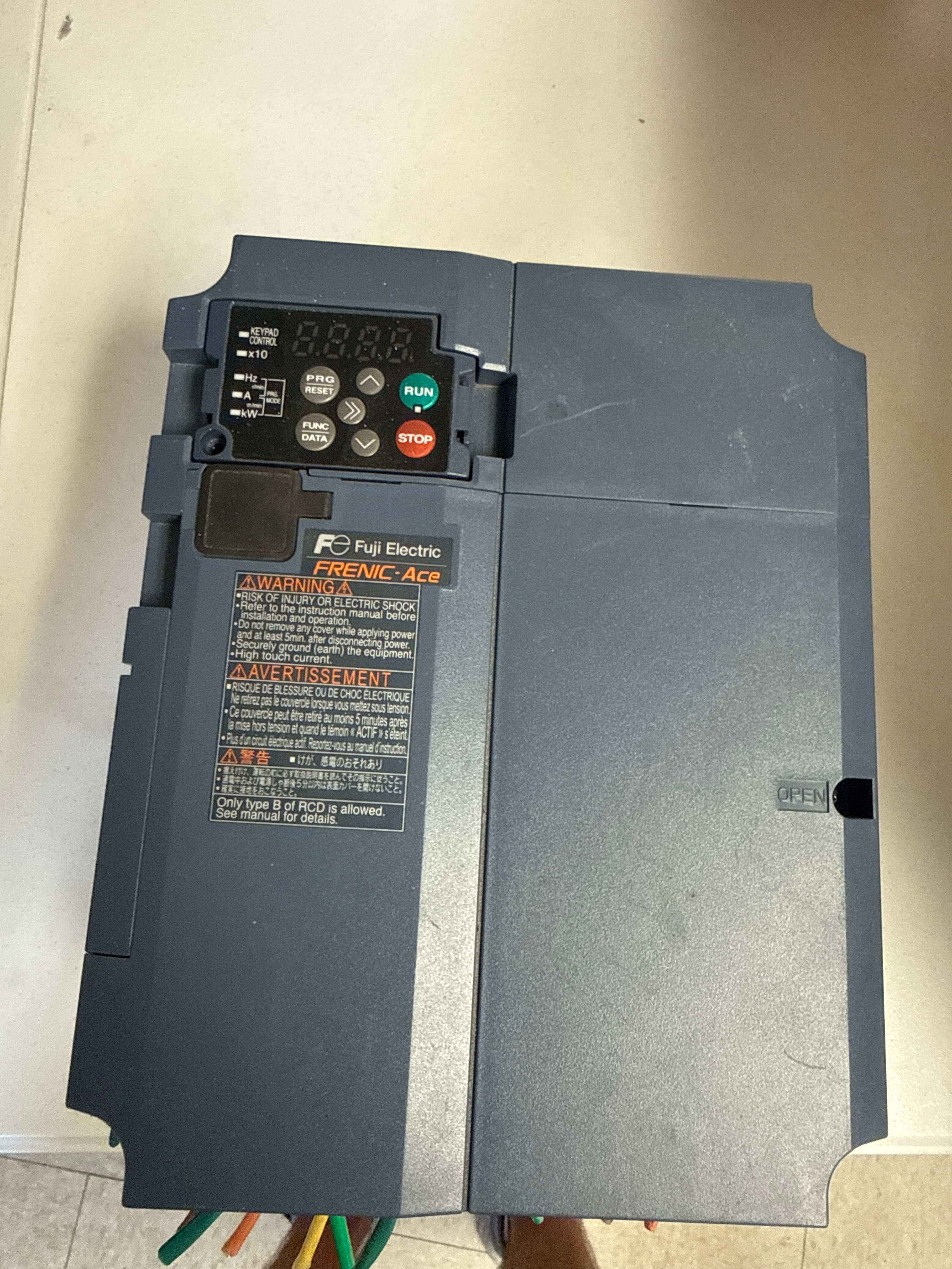 Fuji Electric FRENIC-Ace FRN0022E2S-4GB VFD — 10 HP, 3-Phase 380-480V