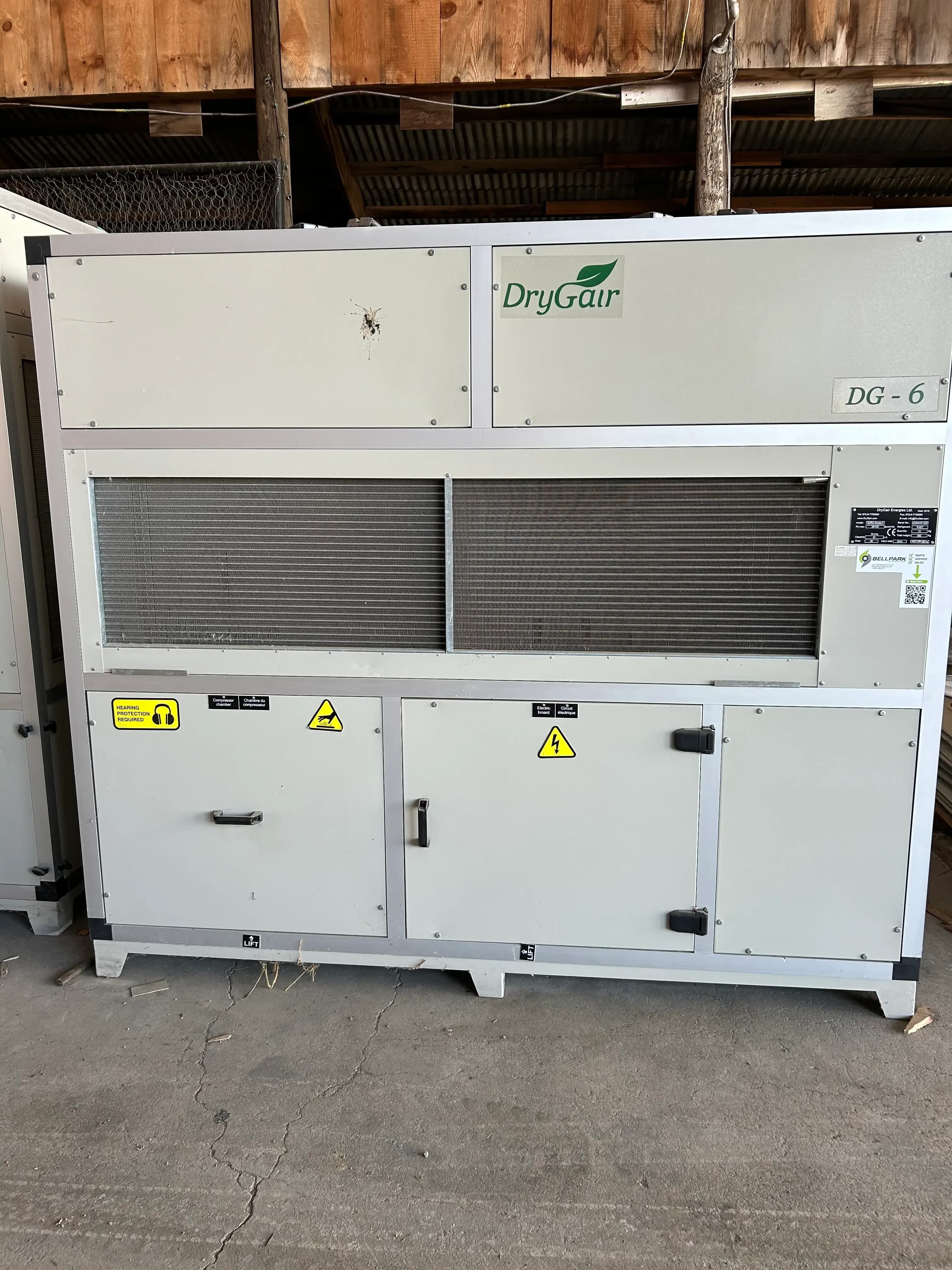 DryGair DG6 Greenhouse Dehumidifier, 6 gallons per hour, about 7,000 CFM, three available